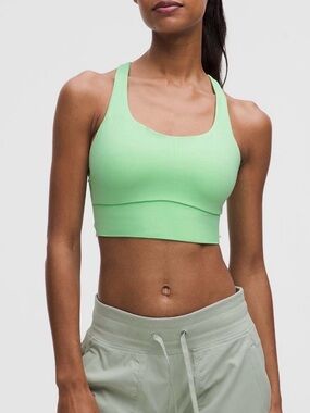 NWT Lululemon Energy Longline Bra Evolve
Size S in Citrus Lime